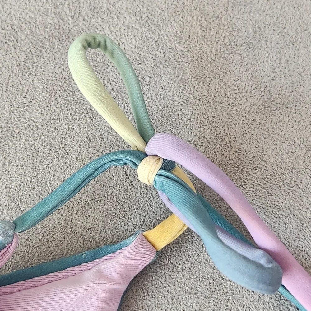 Gianni Bini Dannijo bikini bottom XL sequin Jayla gradient tie side swim new$100
